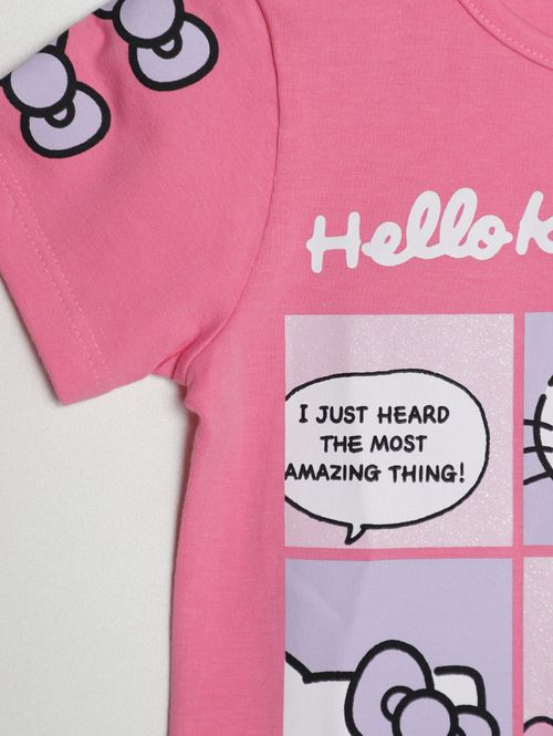 Blusa Laço Hello Kitty Infantil Para Menina - ROSA