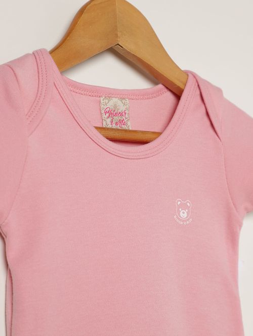 Pijama Curto Infantil Para Bebê - ROSA