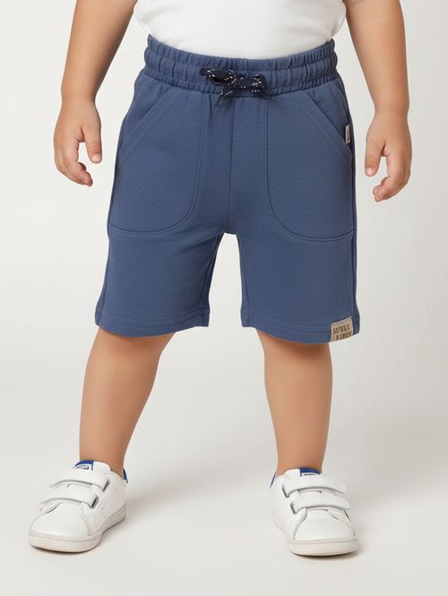 Bermuda Jacquard Infantil Para Menino - AZUL