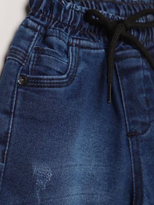 Bermuda Jeans Infantil Para Menino - AZUL