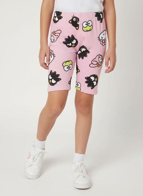 Bermuda Cotton Hello Kitty Juvenil Para Menina- ROSA CLARO