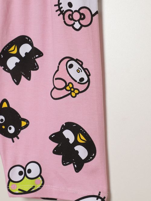 Bermuda Cotton Hello Kitty Juvenil Para Menina- ROSA CLARO