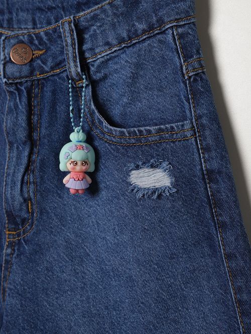 Short Jeans Juvenil Para Menina  - AZUL