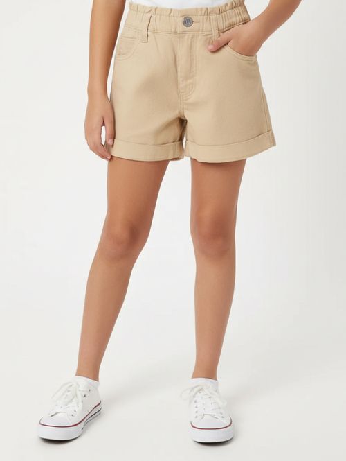 Short Sarja Juvenil Para Menina - BEGE