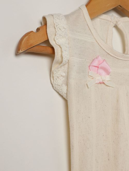 Conjunto Curto Texturizado Infantil Para Bebê- BEGE