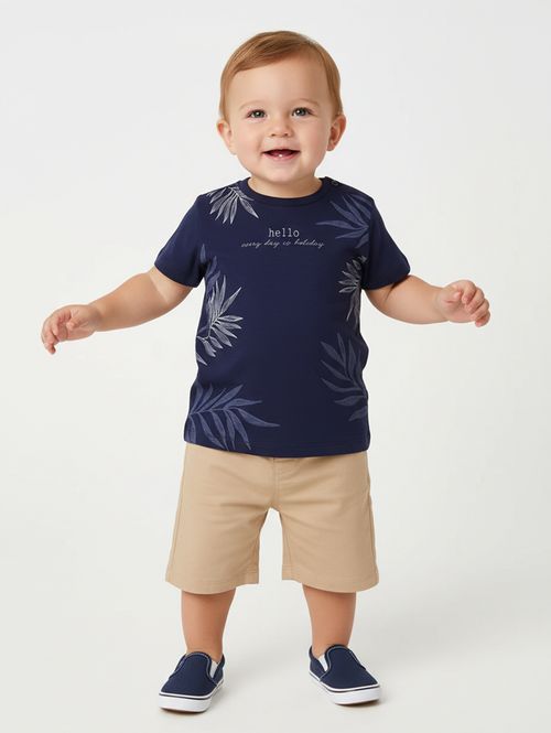 Conjunto Curto Infantil Para Menino - MARINHO