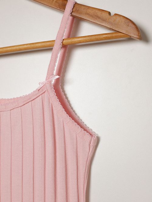 Blusa Manga Curta Canelada Juvenil Para Menina ROSA