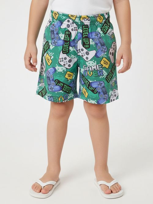 Bermuda Microfibra Infantil Para Menino - VERDE