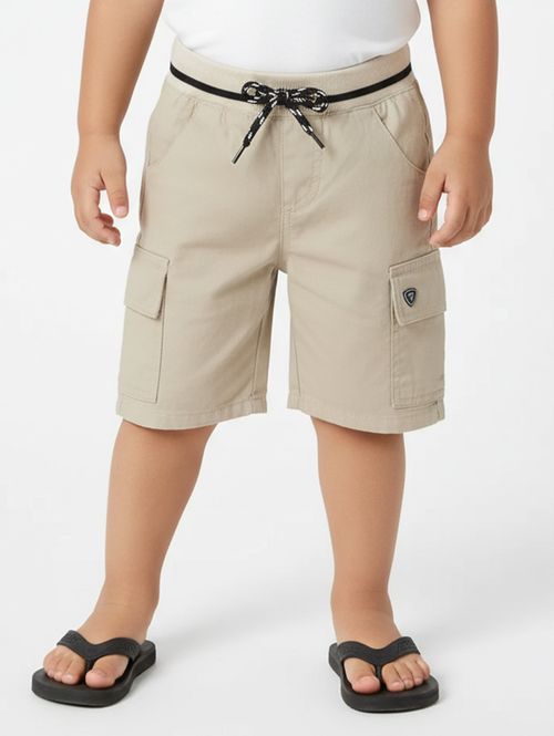 Bermuda Sarja Cargo Infantil Para Menino - AREIA