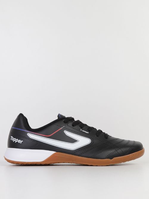 Chuteira Futsal Bairro Topper Masculina PRETO/BRANCO