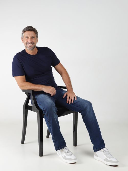 Calça Jeans Reta Elétron Masculina AZUL