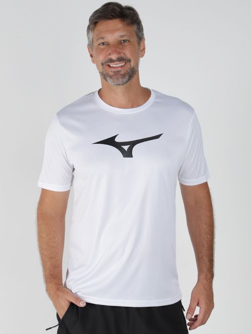 Camiseta De Corrida Run Spark Mizuno Masculina BRANCO
