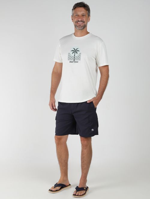 Camiseta Manga Curta Mormaii Masculina BEGE