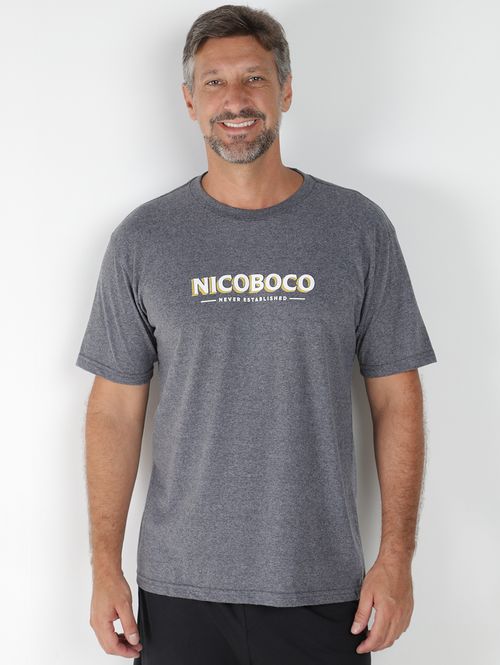 Camiseta Manga Curta Masculina MESCLA ESCURO