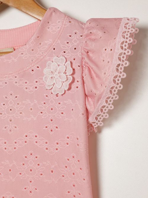 Body Canelado Infantil Para Menina - ROSA