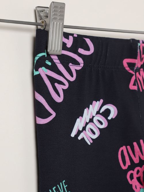 Bermuda Cotton Infantil Para Menina - MARINHO