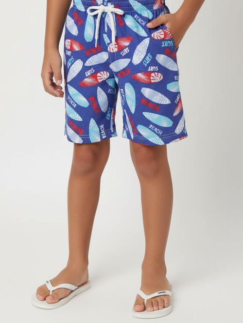 Bermuda Tactel Sublimado Infantil Para Menino- MARINHO