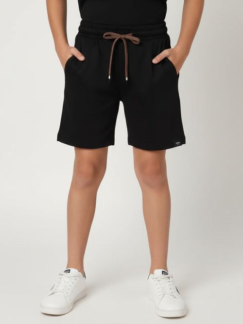 Bermuda Piquet Juvenil Para Menino - PRETO