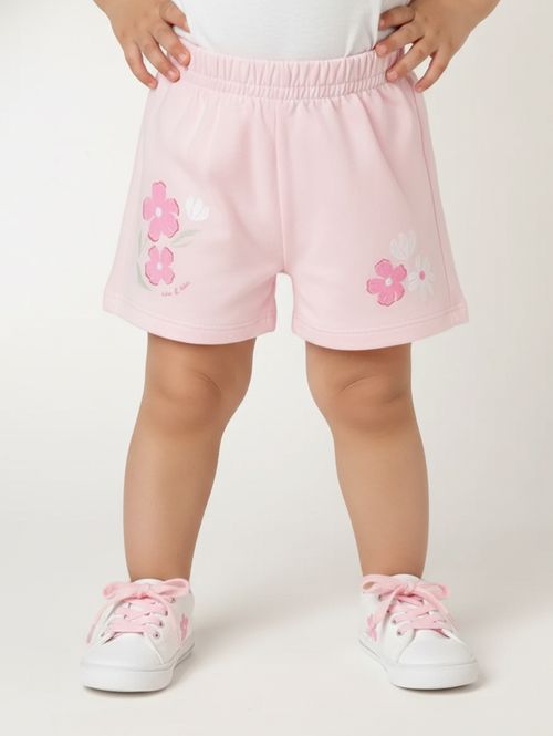 Short Moletinho Infantil Para Menina - ROSA CLARO