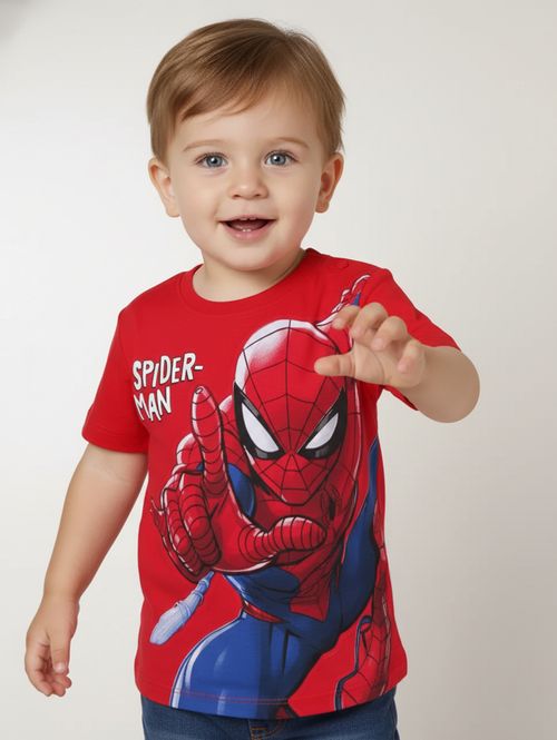 Camiseta Spider Man Infantil Para Menino - VERMELHO