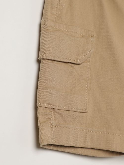 Bermuda Jeans Casrgo Infantil Para Menino - BEGE