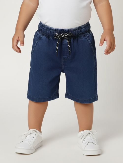 Bermuda Jeans Leve Infantil Para Bebê - AZUL