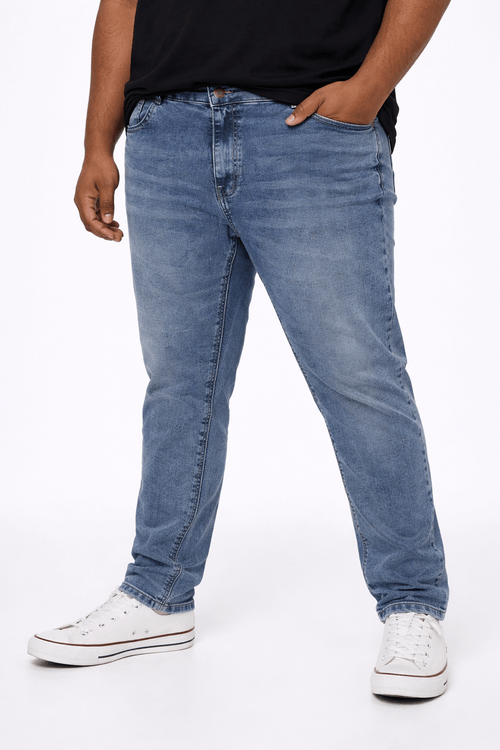 Calça Jeans Comfort Plus Size Masculina AZUL