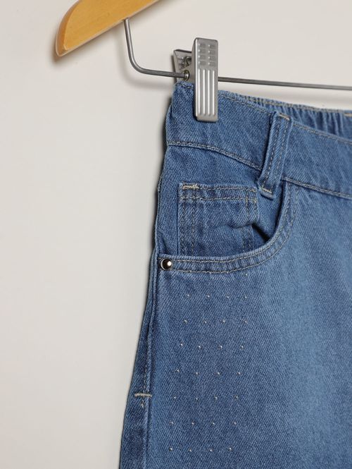 Short Jeans Juvenil Para Menina - AZUL