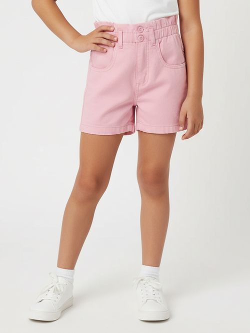 Short Sarja Infantil Para Menina - ROSA