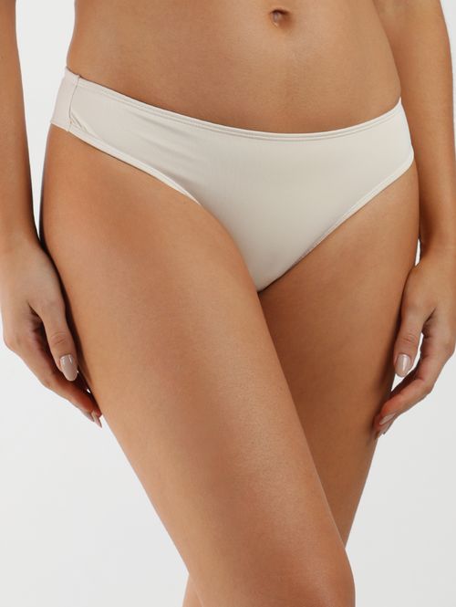 Biquíni Tanga Slim Fio Duplo Conforto Feminino OFF WHITE