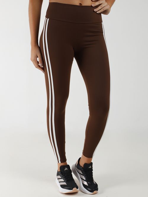 Calça Legging Poliamida Listras Vels Feminina MARROM