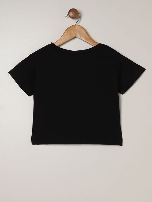 Camiseta Stitch Infantil Para Menina - PRETO