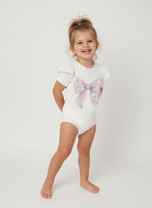 Body Laço Infantil Para Menina - OFF WHITE