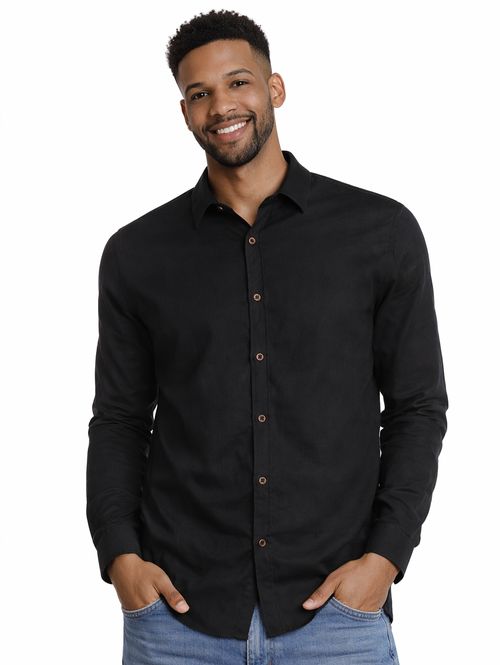 Camisa Manga Longa Masculina PRETO