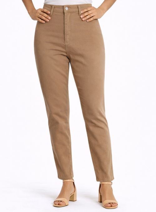 Calça Sarja Reta Sawary Feminina MARROM