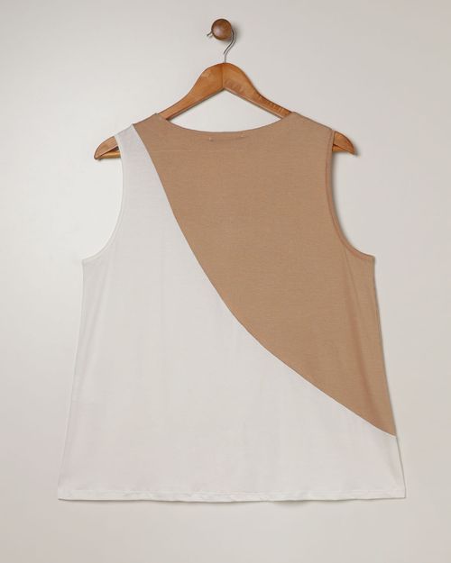 Blusa Malha Autentique Plus Size Feminina OFF WHITE/OFF WHITE/BEGE