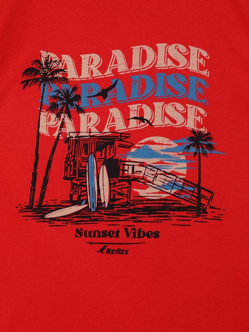 Conjunto Curto Moletinho Infantil Para Menino- VERMELHO