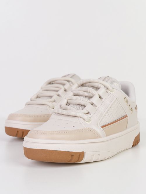Tênis Casual Juvenil Para Menina - OFF WHITE/BEGE