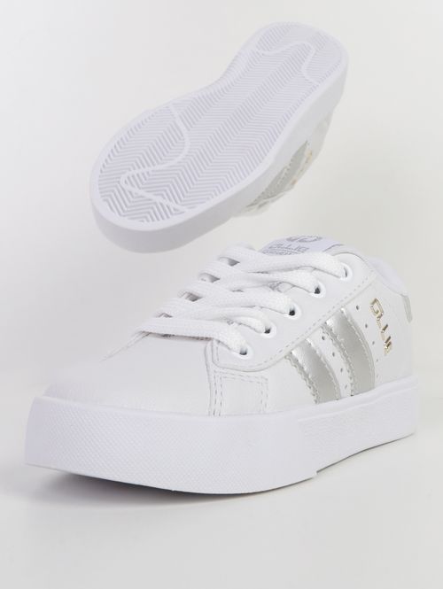 Tênis Street Juvenil Para Menina - BRANCO/PRATA