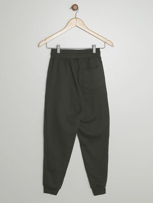 Calça Moletom Com Punho Juvenil Para Menino - VERDE