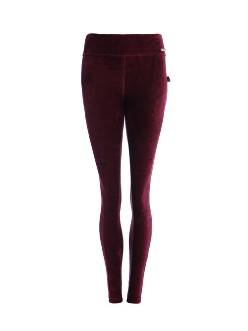 Calça Legging Cotelê Feminina Bordô