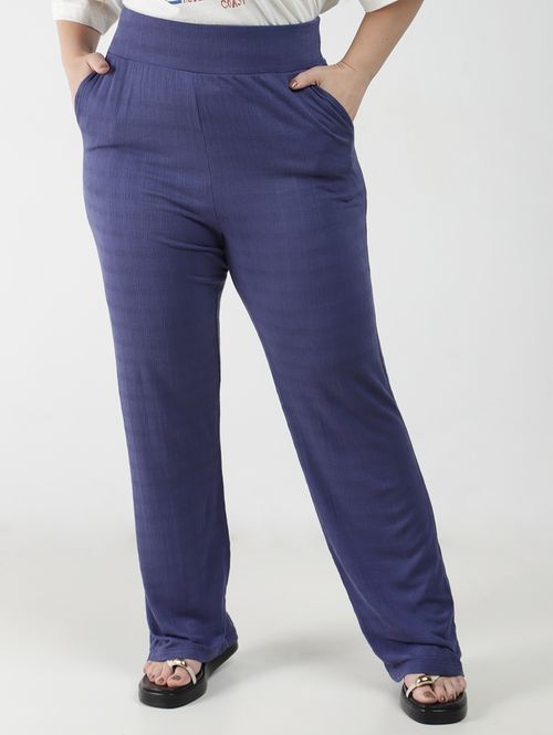 Calça Pantalona Autentique Plus Size Feminina AZUL