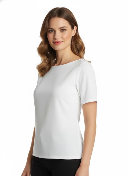 Blusa Poliamida Manga Curta Feminina BRANCO