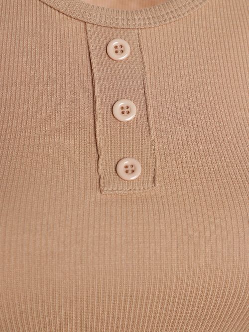 Blusa Regata Ribana Autentique Feminina MARROM