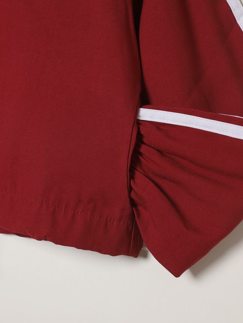 Casaco Viscose Listrado Juvenil Para Menina - BORDO