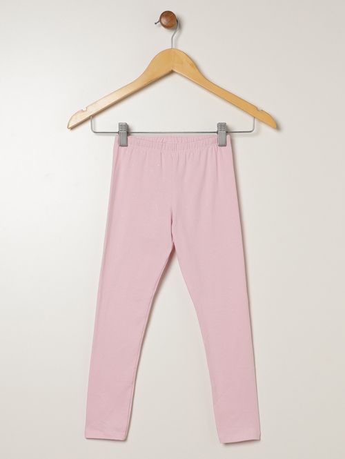 Calça Legging Cotton Glitter Infantil Para Menina- ROSA