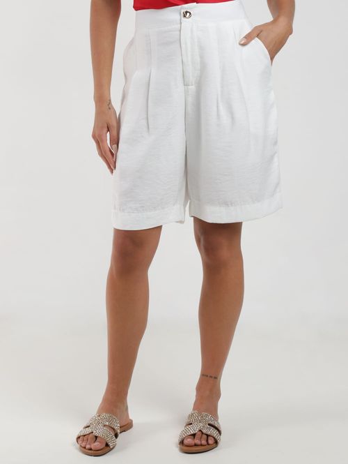 Bermuda Alfaiataria Feminina OFF WHITE