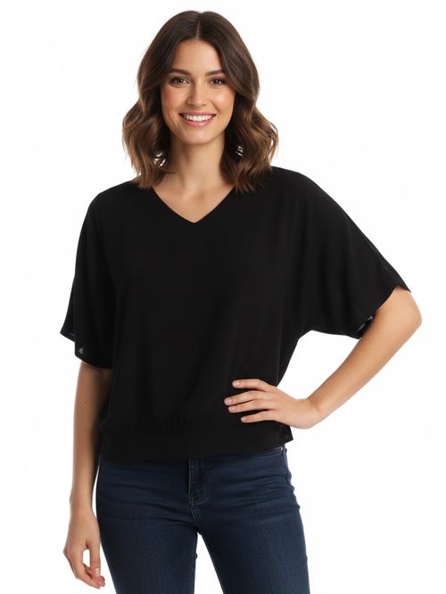 Blusa Manga Ampla Autentique Feminina PRETO