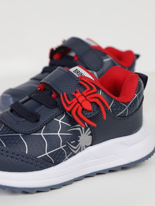 Tênis Aranha Velcro Infantil Para Menino- MARINHO/VERMELHO/BRANCO