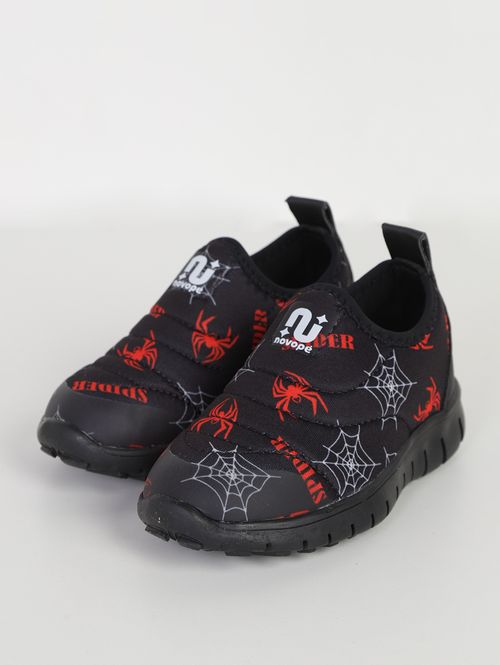 Tênis Spider Man Infantil Para Menino - PRETO/VERMELHO